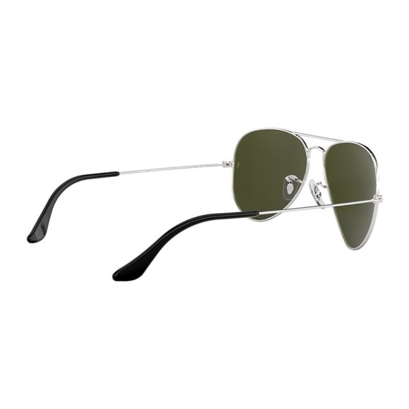 New RAY-BAN Large Metal Aviator Sunglasses Silver Frame Gray Gradient Lens main image 4